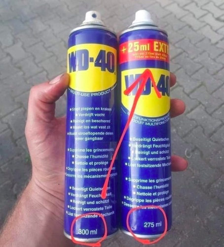 454x501, 84 Kb / смазка, wd-40, маркетинг, объем