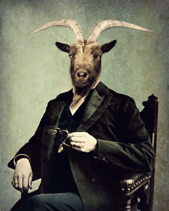 570x713, 69 Kb / пан, козел, пиджак, пенсне, рога