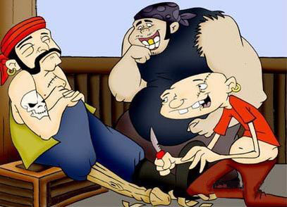 407x294, 61 Kb / пираты, деревянная нога, падла, дилдо