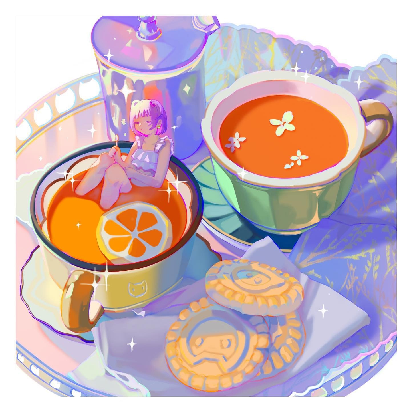 1440x1440, 316 Kb / чашка, чай, лимон