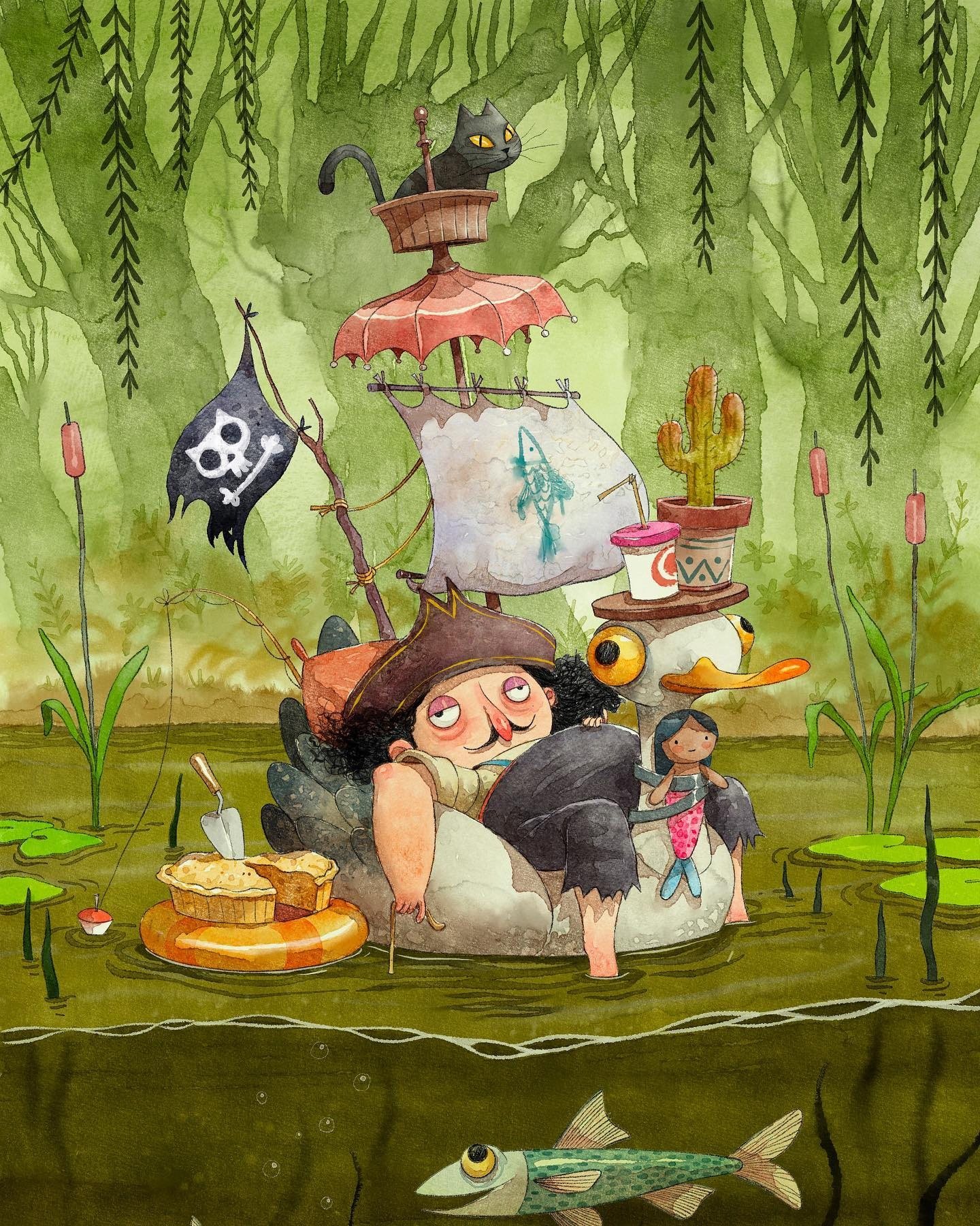 1440x1800, 620 Kb / пират, утка, круг, парус, adilsonfarias