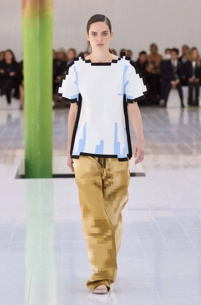 843x1280, 57 Kb / pixel, пиксели, мода, одежда, модель, 2d