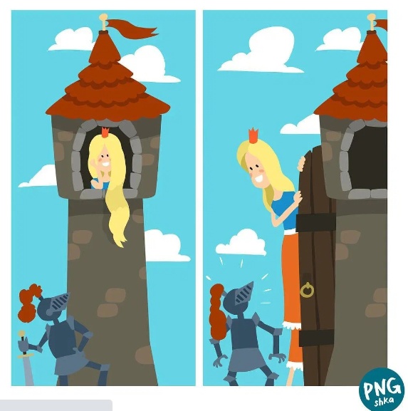 573x577, 81 Kb / принцесса, башня, рыцарь, pngshka