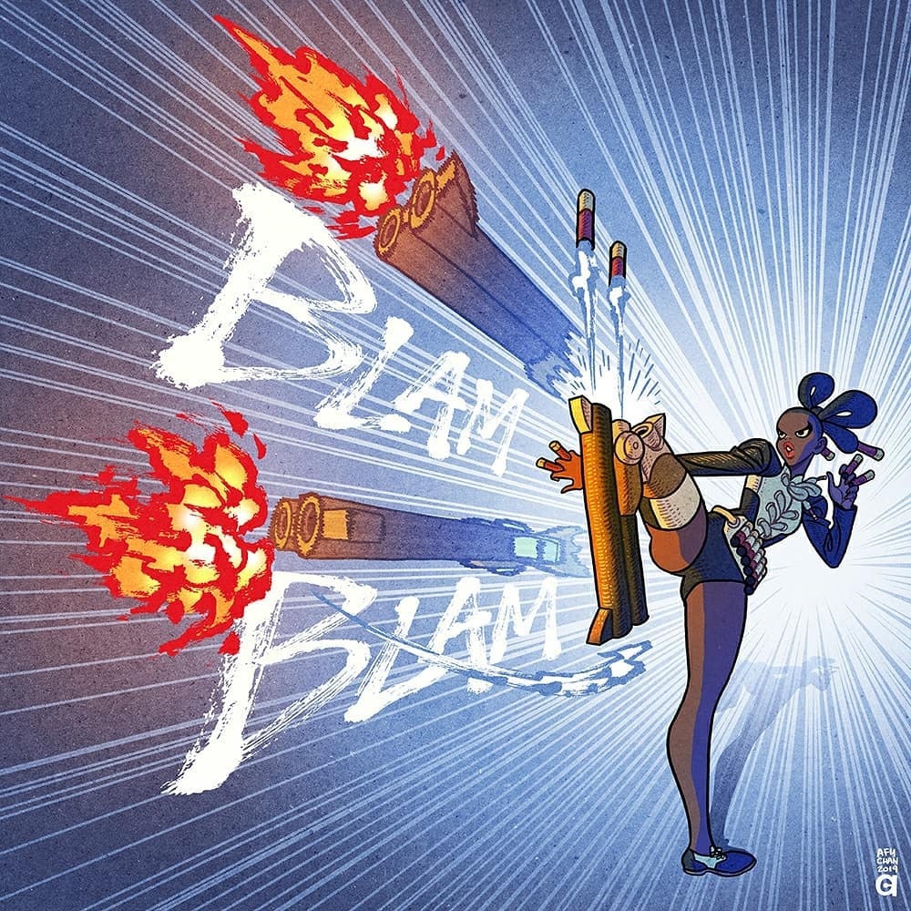 1000x1000, 473 Kb / afu.chan, нога, ружьё, удар