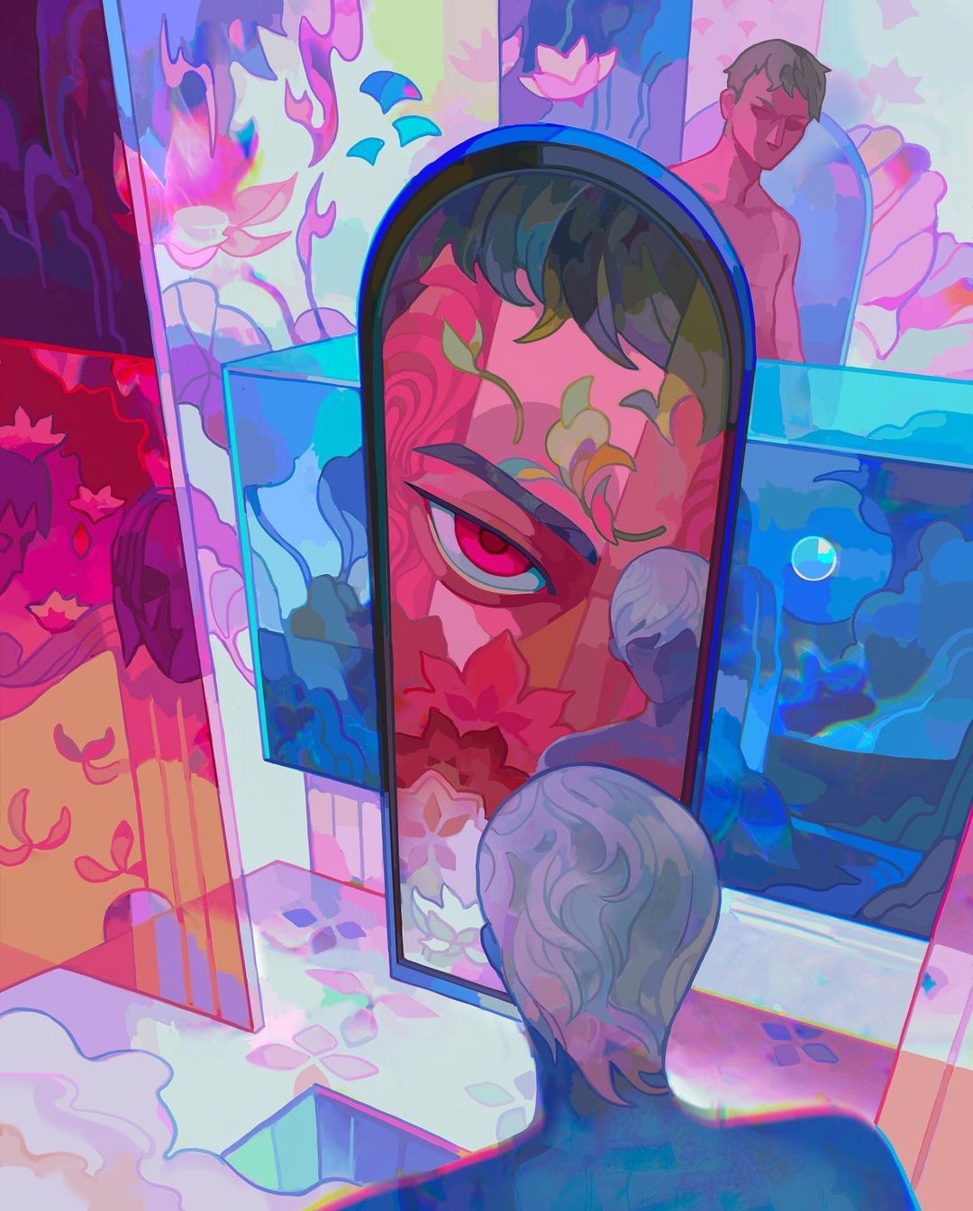 1080x1344, 321 Kb / percichen, зеркало, глаз