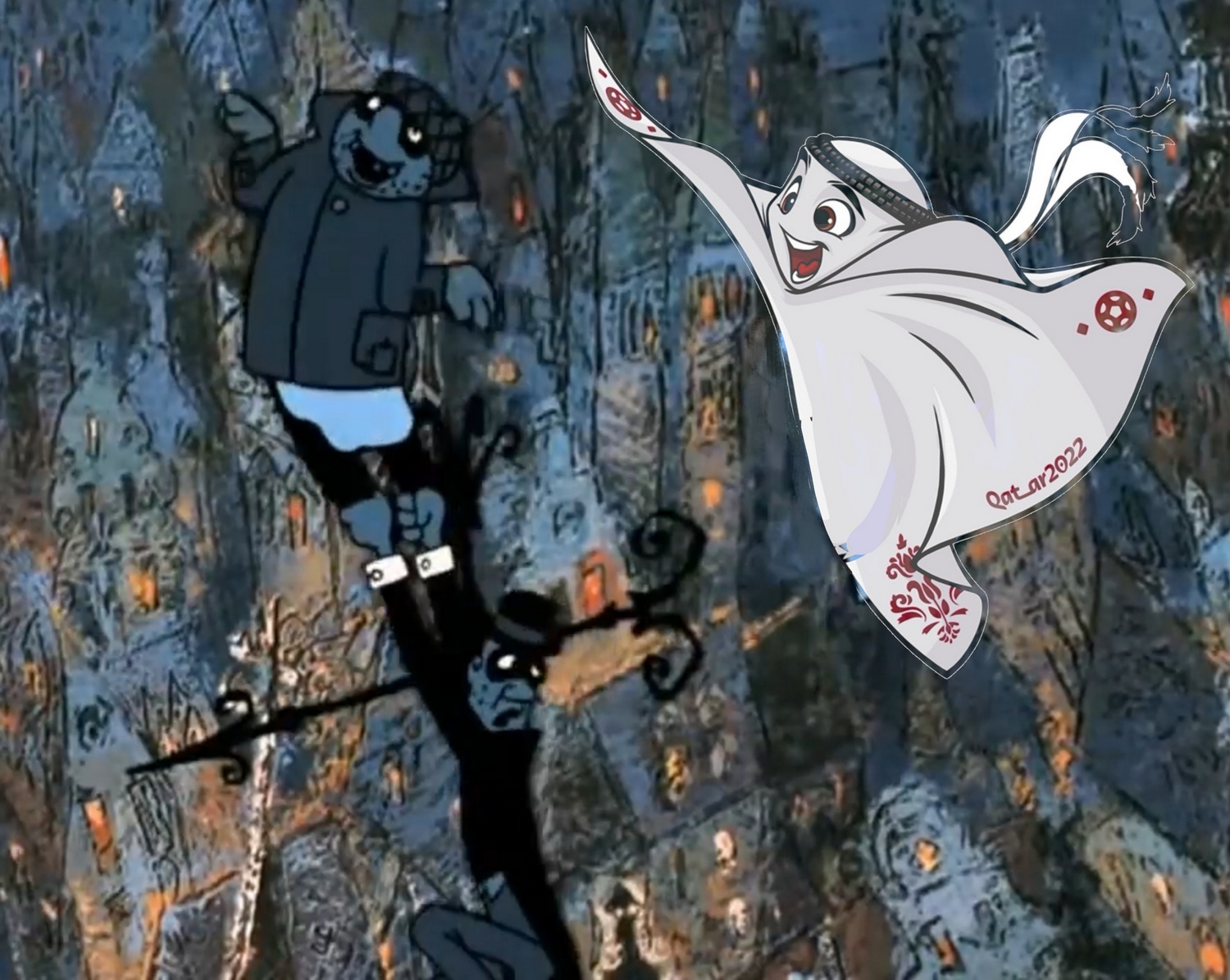 1500x1195, 533 Kb / футбол, чемпионат, Катар, лаиб, малыш, карлсон, крыши, привидение