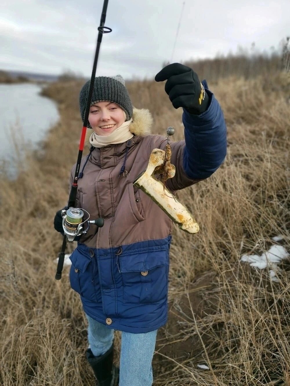 1000x1333, 202 Kb / рыбалка, осень, дилдо, член, удочка, куртка, джинсы