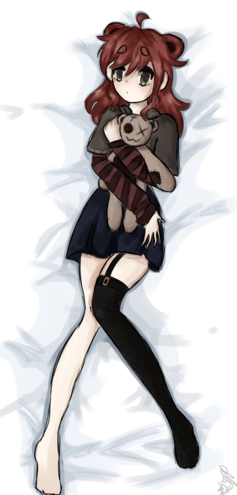 766x1600, 100 Kb / девочка, медвежонок, чулок, аниме, Pana, рисунок