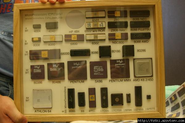 600x400, 37 Kb / микропроцессоры, музей, древность, intel, amd, zilog, nec, fujitsu, hp, motorola, cyrix, рамочка