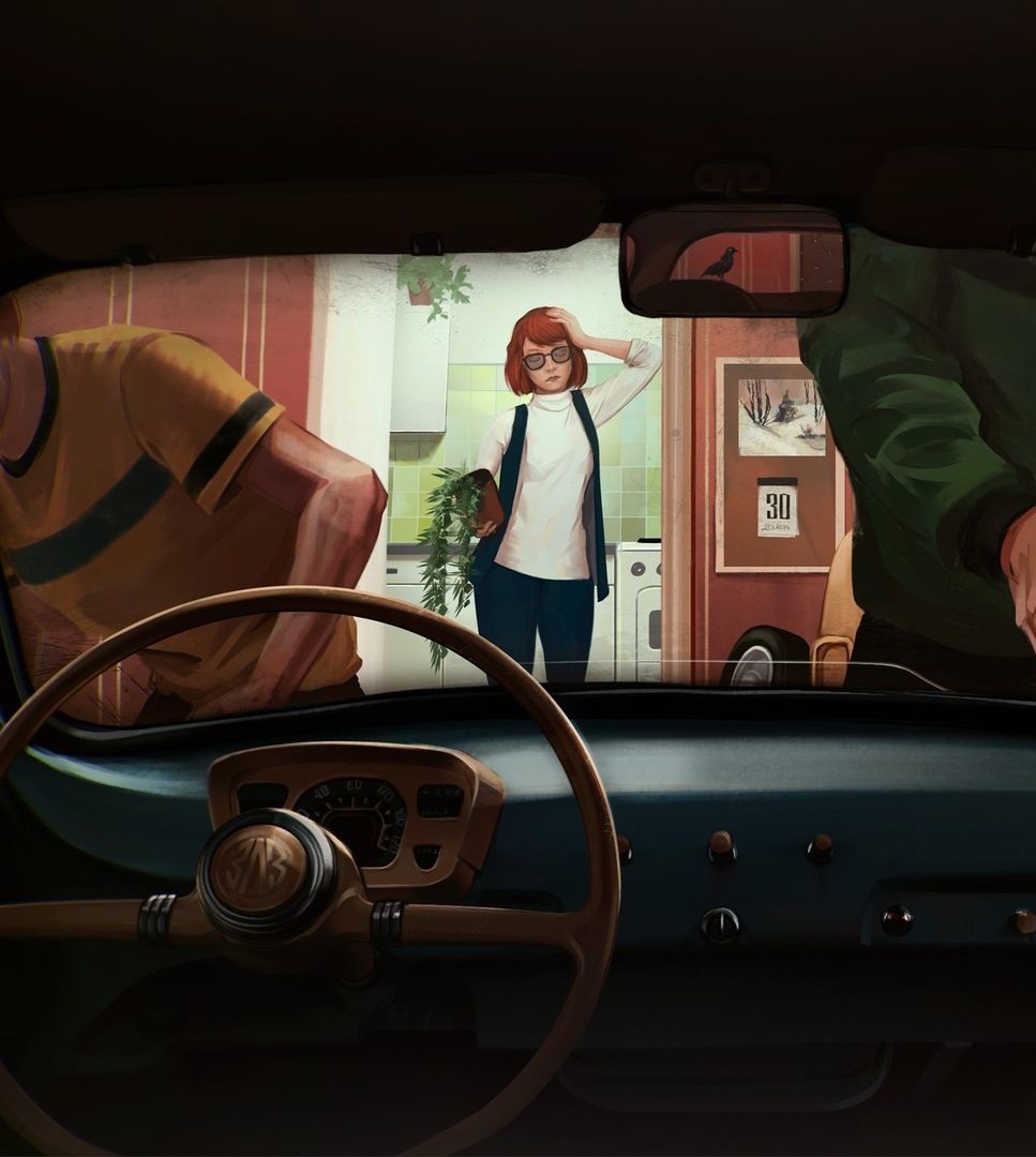 967x1080, 137 Kb / авто, руль, мама Римма, календарь, Простоквашино