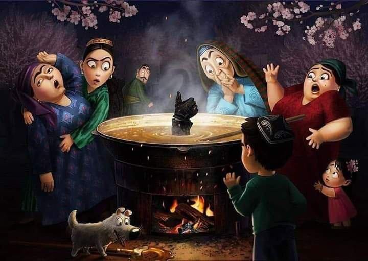 720x511, 47 Kb / навруз, сумаляк, рисунок, казан, терминатор