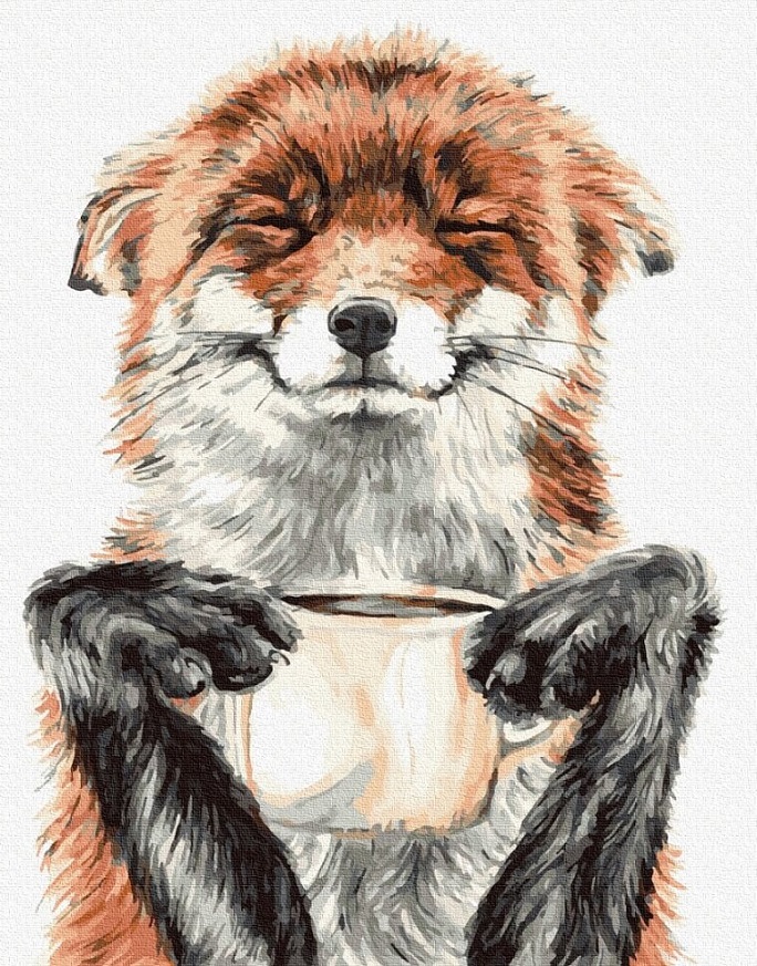 684x873, 302 Kb / рисунок,лиса,чашка