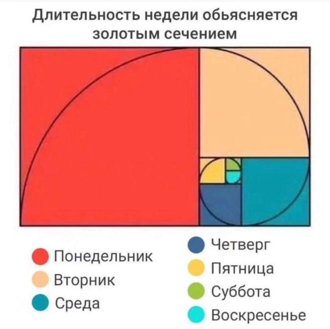 657x656, 37 Kb / Рабочая неделя, Понедельник, золотое сечение, неделя