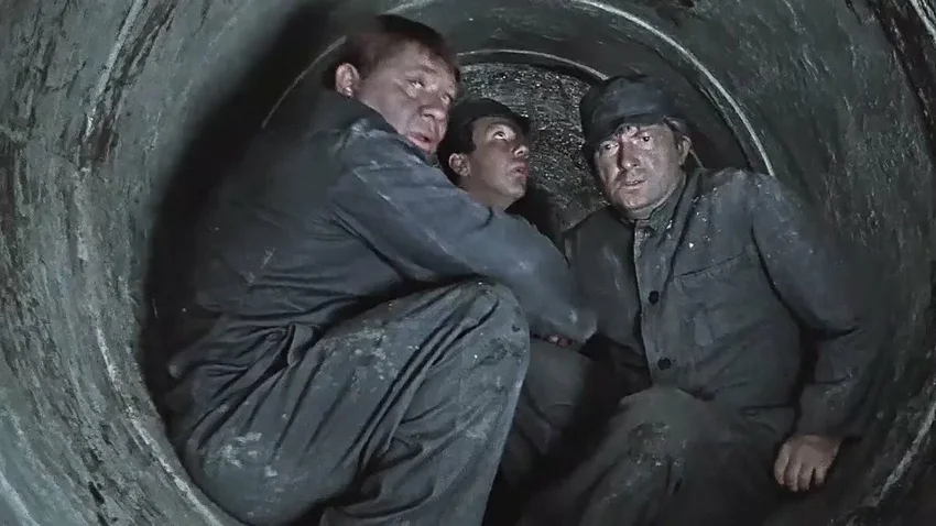 850x478, 486 Kb / Батискаф, титан, джентльмены удачи, Вицин, Леонов, Крамаров, бочка, цемент