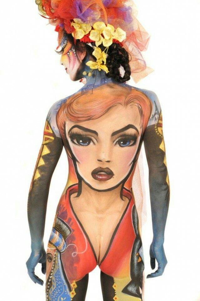 640x962, 76 Kb / бодиарт, женщина, попа, бюст