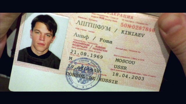 640x360, 56 Kb / Джейсон Борн, Мэтт Деймон, Фома Киняев, паспорт, фото