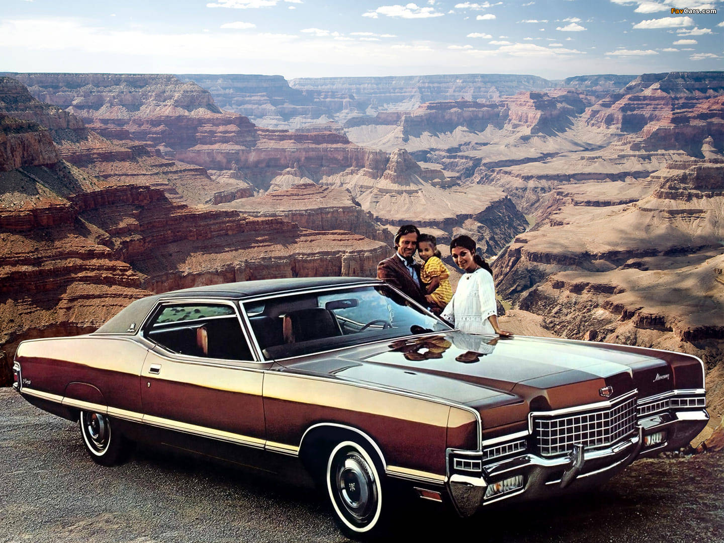 1440x1080, 332 Kb / автомобиль, классика, ретро, горы, реклама, ребёнок, Mercury