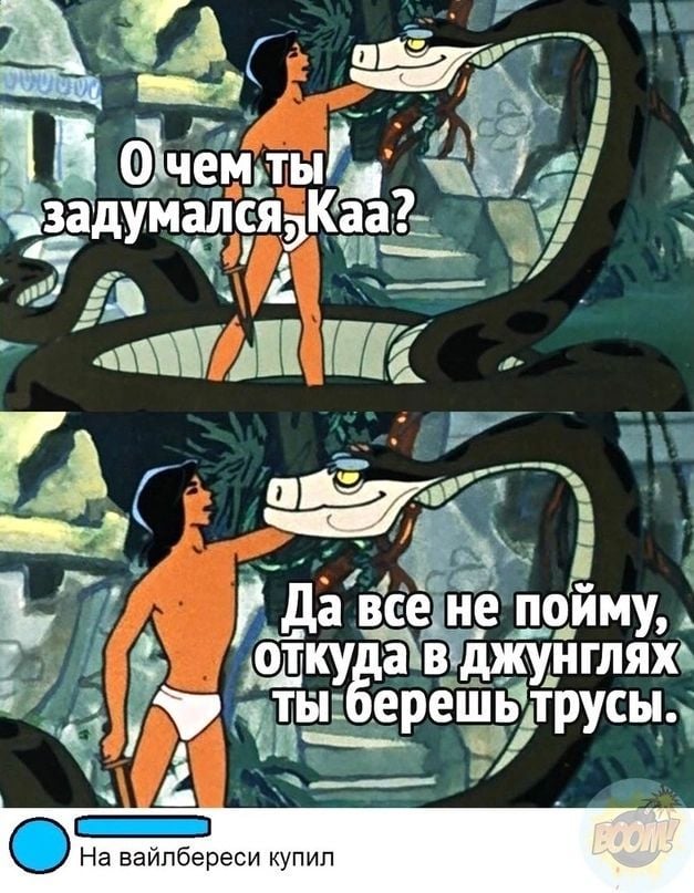 627x807, 105 Kb / Маугли, джунгли, удав, Каа, трусы