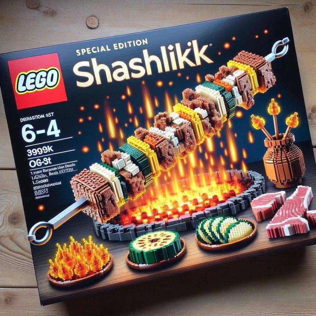 1024x1024, 209 Kb / Лего, lego, шашлык