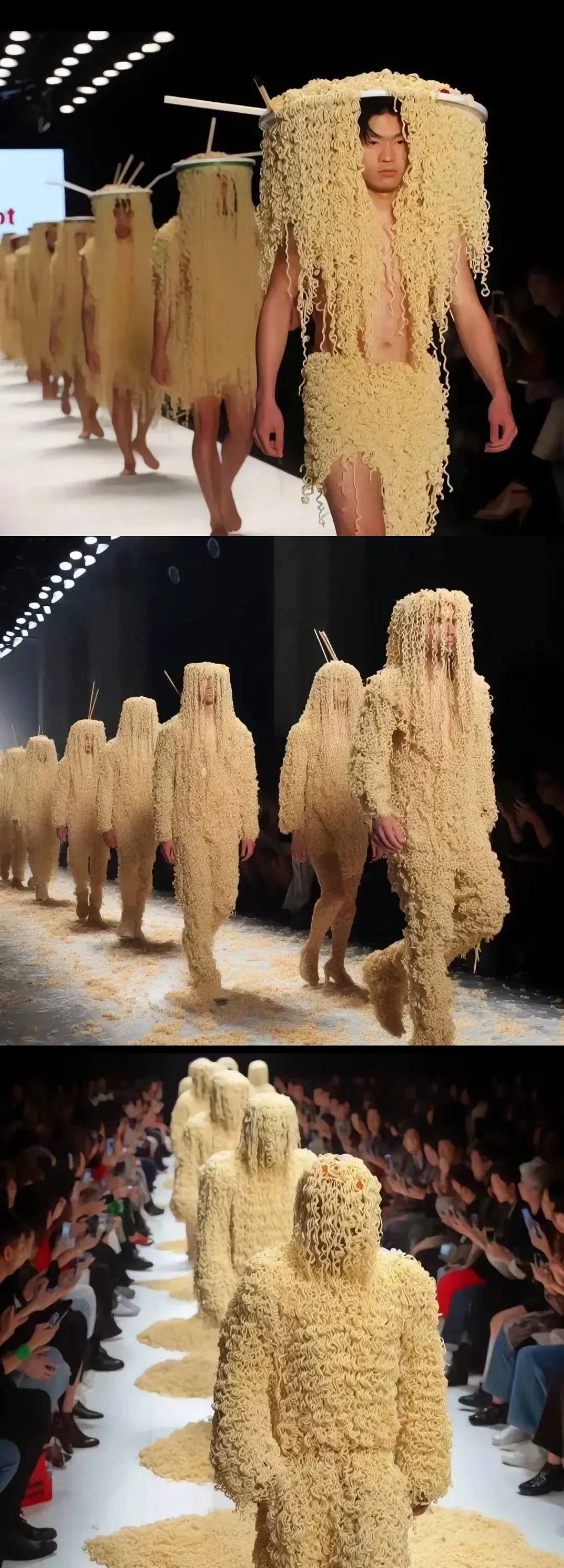 1080x3004, 355 Kb / Мода, лапша, показ, дефиле