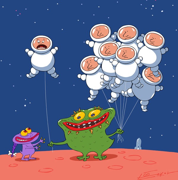 600x604, 72 Kb / космонавты, инопланетяне, шарики