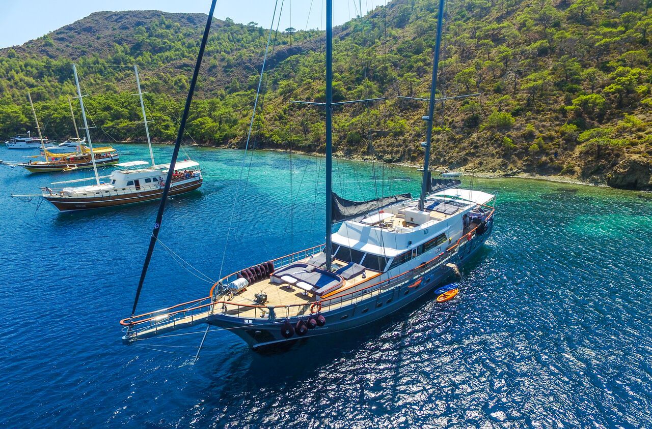 1280x844, 358 Kb / яхты, море, берег