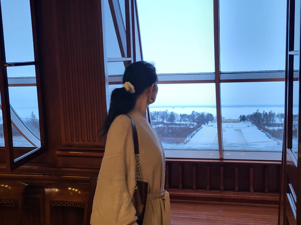 1000x750, 106 Kb / вид из окна, балкон, Константиновский дворец, даль, Pana