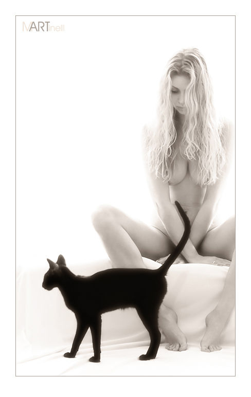 488x772, 108 Kb / котэ, блондинка, ч/б