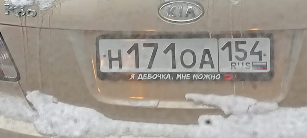 1040x468, 38 Kb / автомобиль, номер, девочка, мне можно, Новосибирск, kia, rio