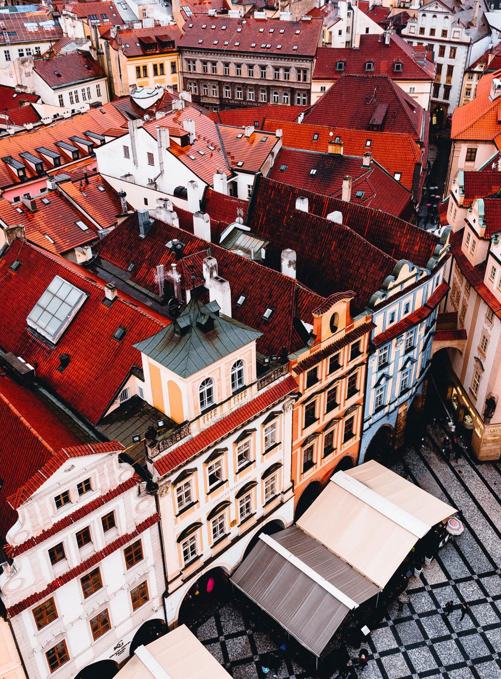 1024x1387, 463 Kb / Город, дома, архитектура, крыша, Прага