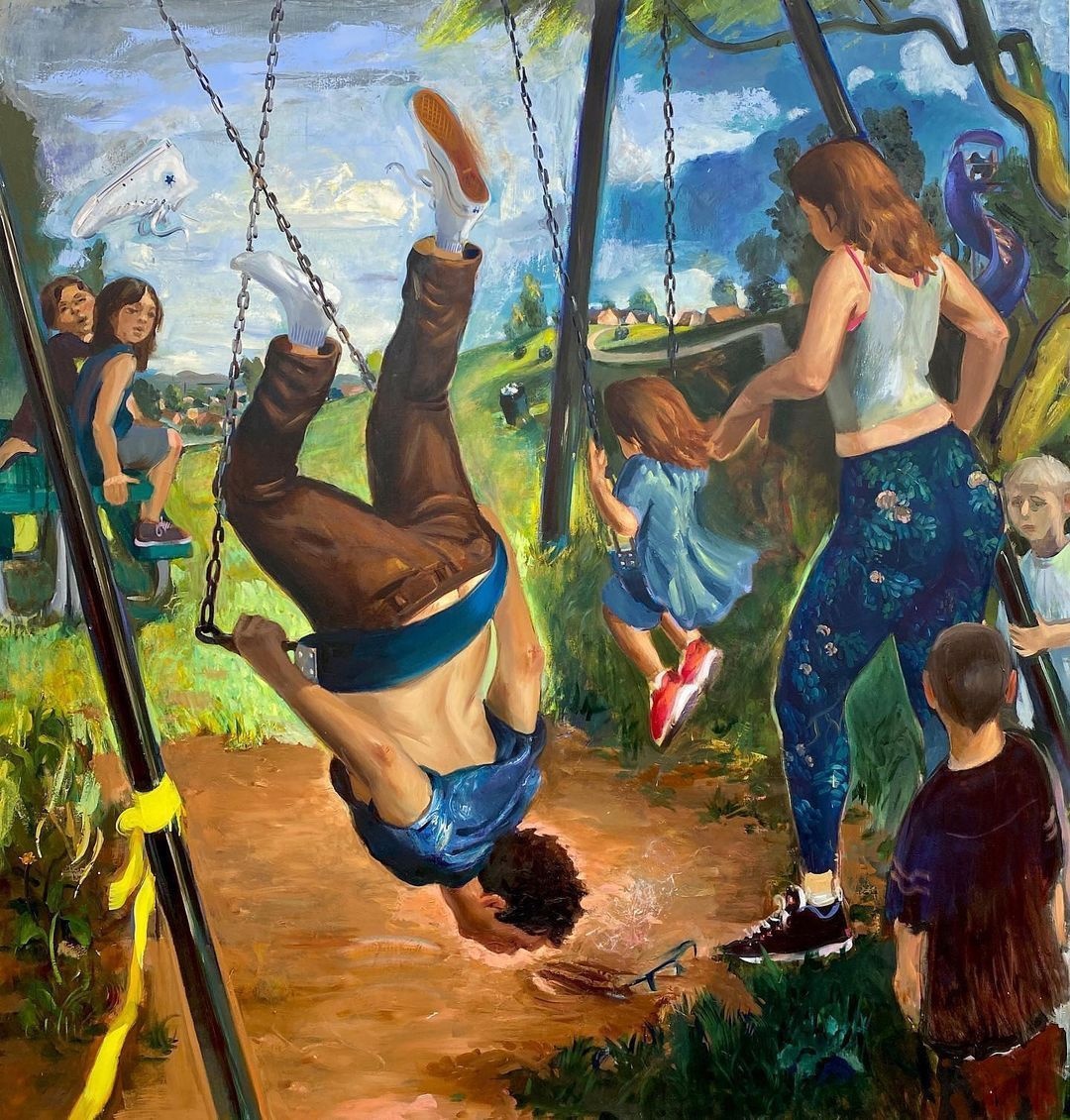 1080x1130, 510 Kb / качель, наебнётся, компания, рисунок