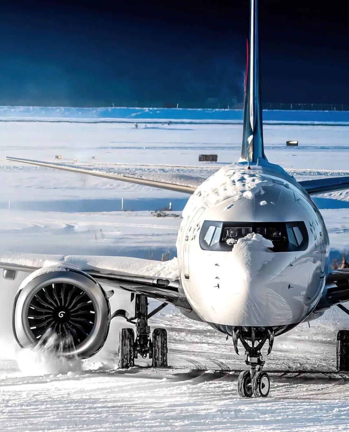 1118x1384, 214 Kb / самолёт, 737, Boeing, снег