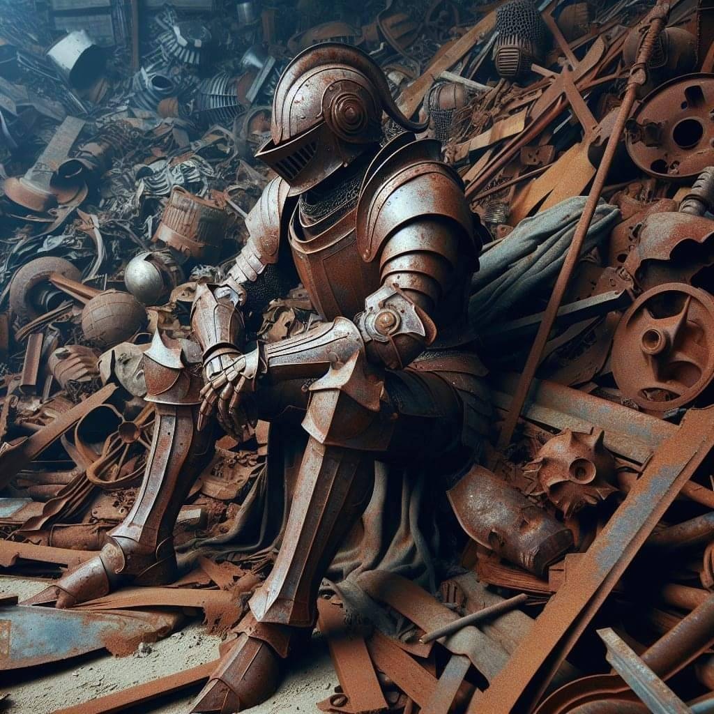 1024x1024, 345 Kb / доспехи, латы, металл, ржа