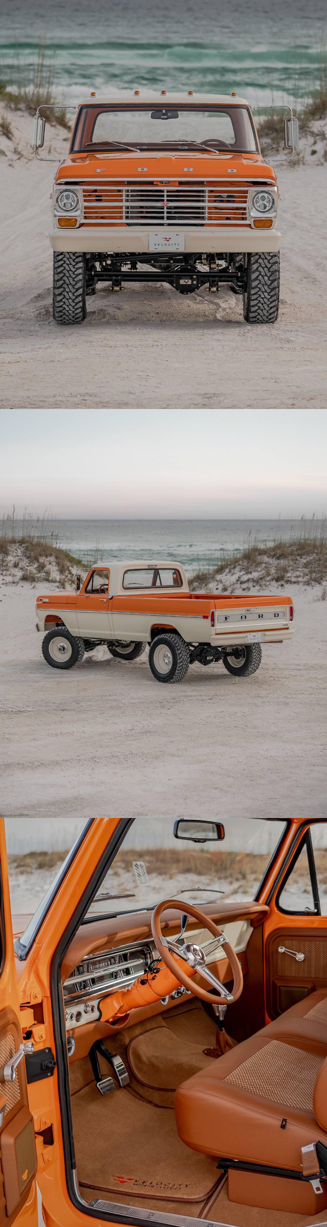 1080x4050, 527 Kb / автомобиль, классика, ретро, Ford, пикап, пляж, песок