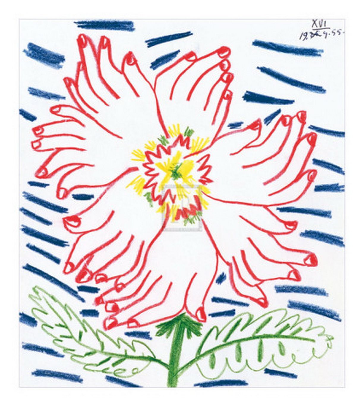 1225x1400, 188 Kb / цветок, пикассо