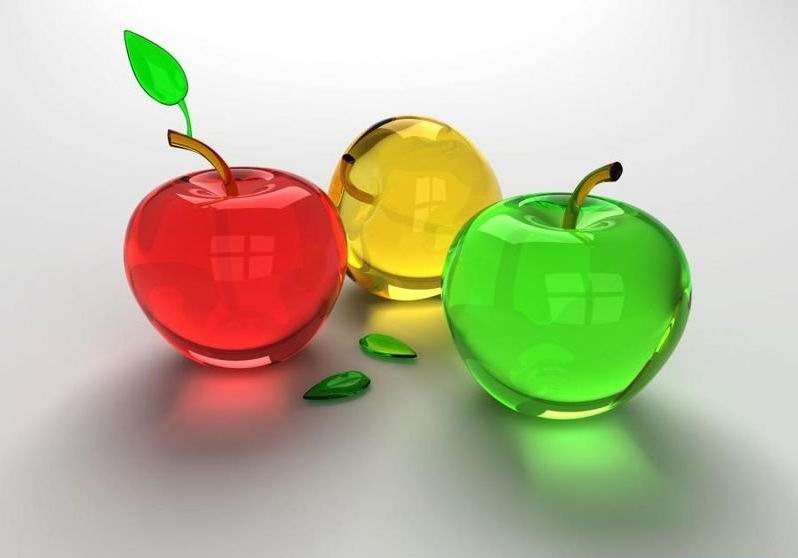 798x558, 27 Kb / яблоки, стекло, бутафория