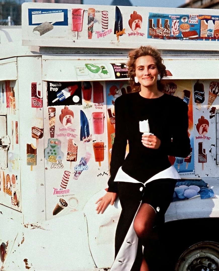 872x1080, 386 Kb / Джулия Робертс, мороженое, эскимо