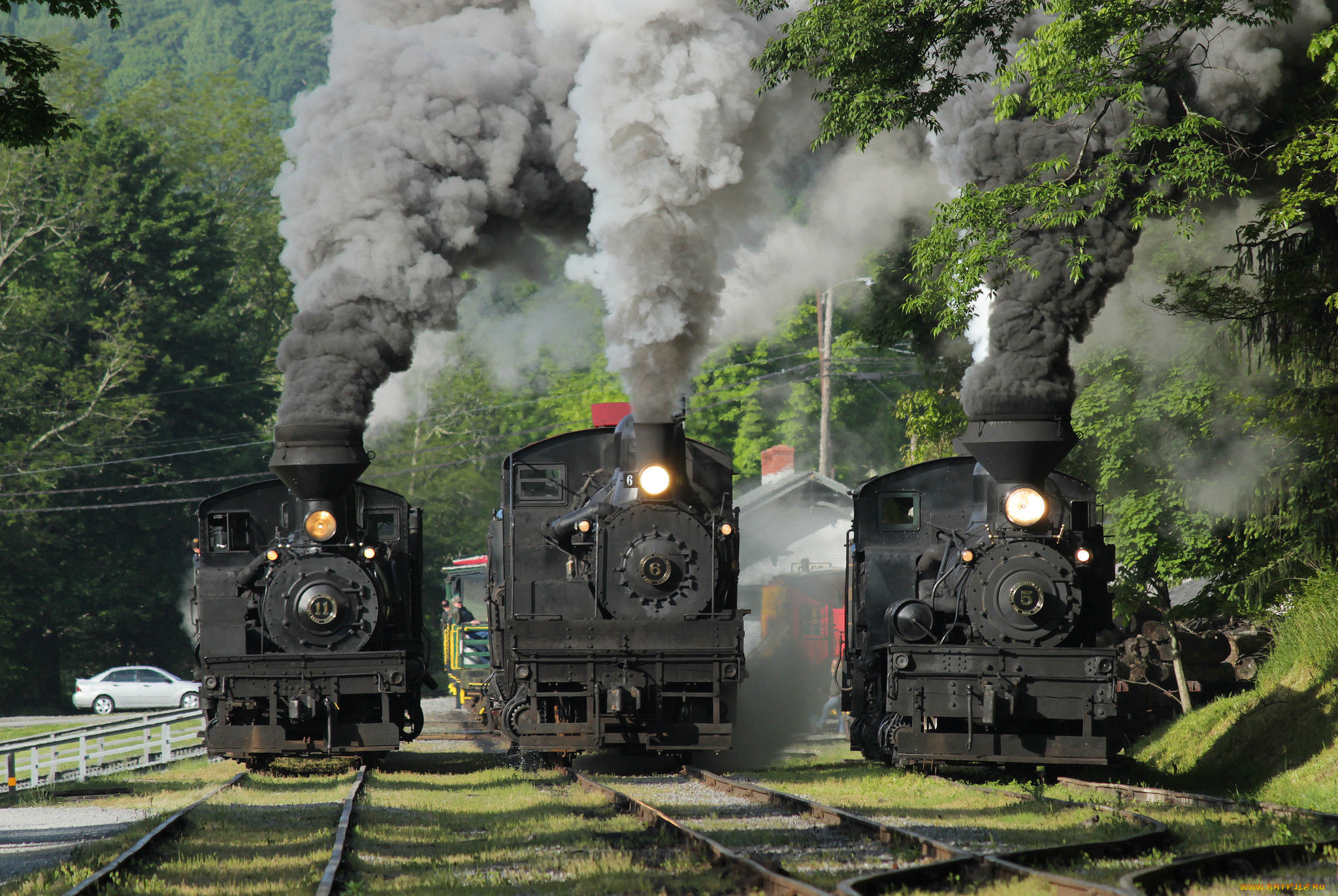 2048x1371, 615 Kb / паровоз, железная дорога, США