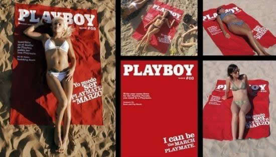 550x312, 33 Kb / пляж, полотенце, Playboy