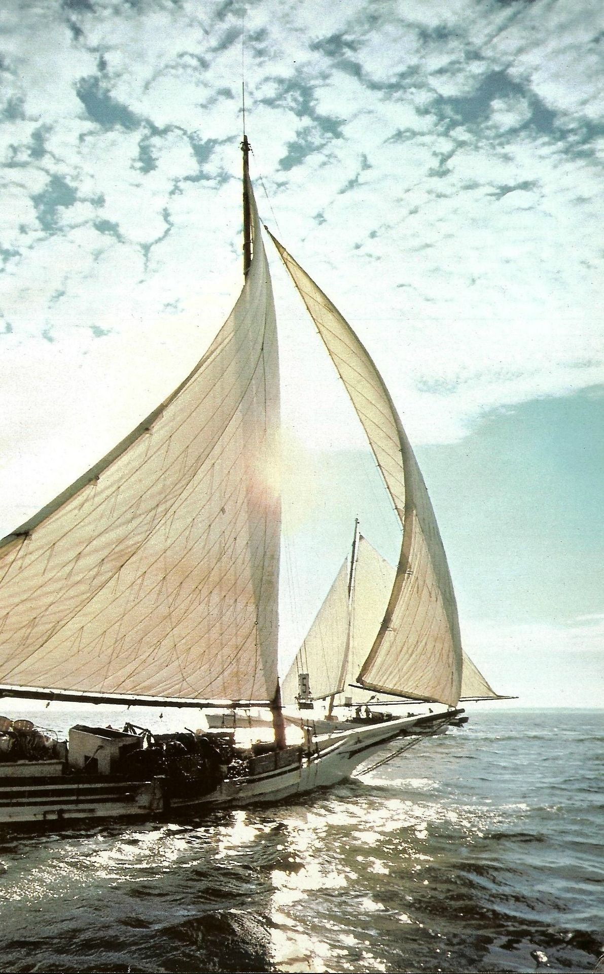 1191x1920, 414 Kb / яхта, парус, небо, облака, Галфвинд