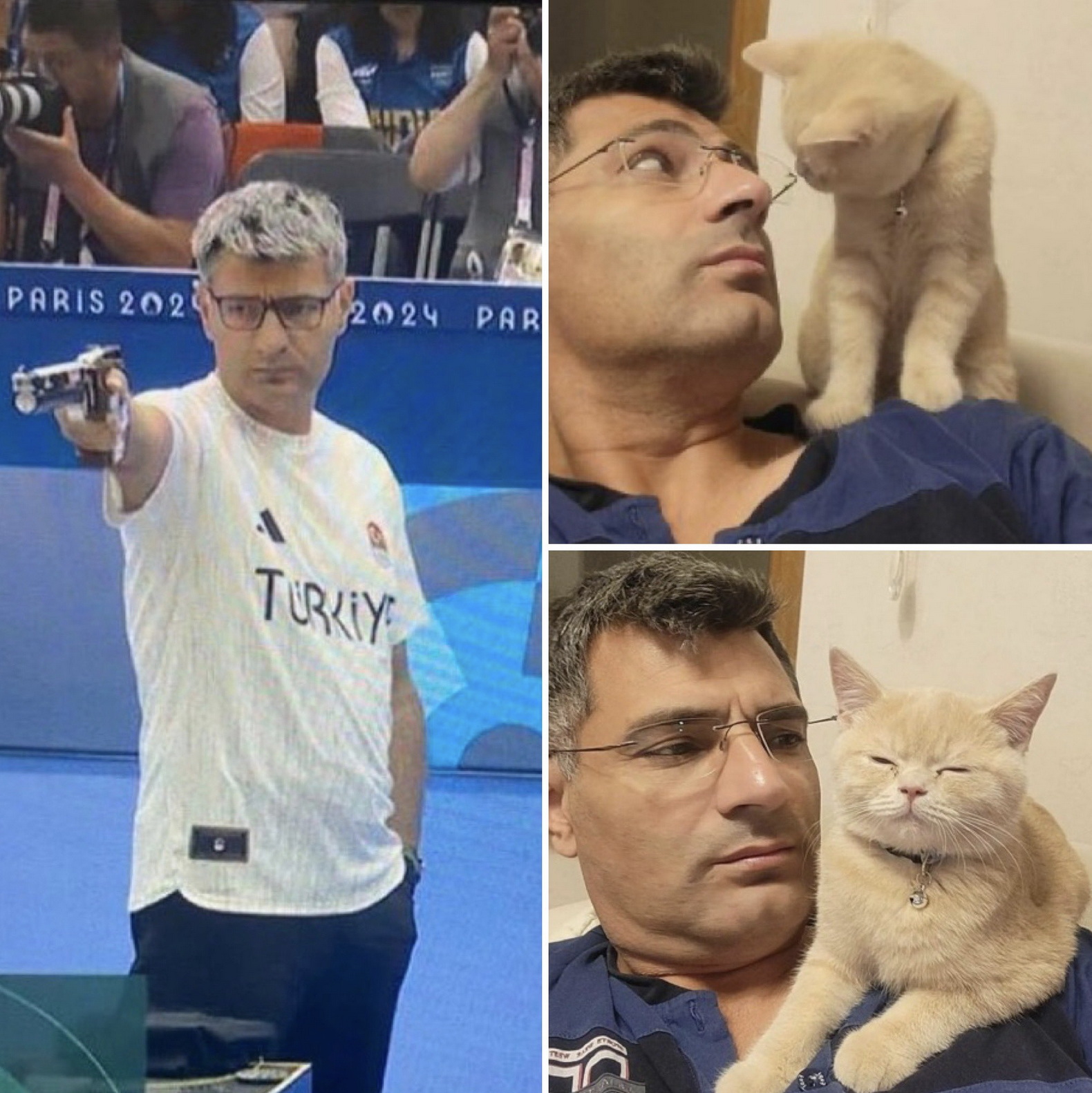 1580x1582, 550 Kb / Юсуф Дикеш, кот, серебро, Париж, олимпиада 2024