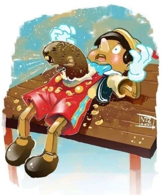 540x651, 112 Kb / kurwa, бобер, пинокио, буратино