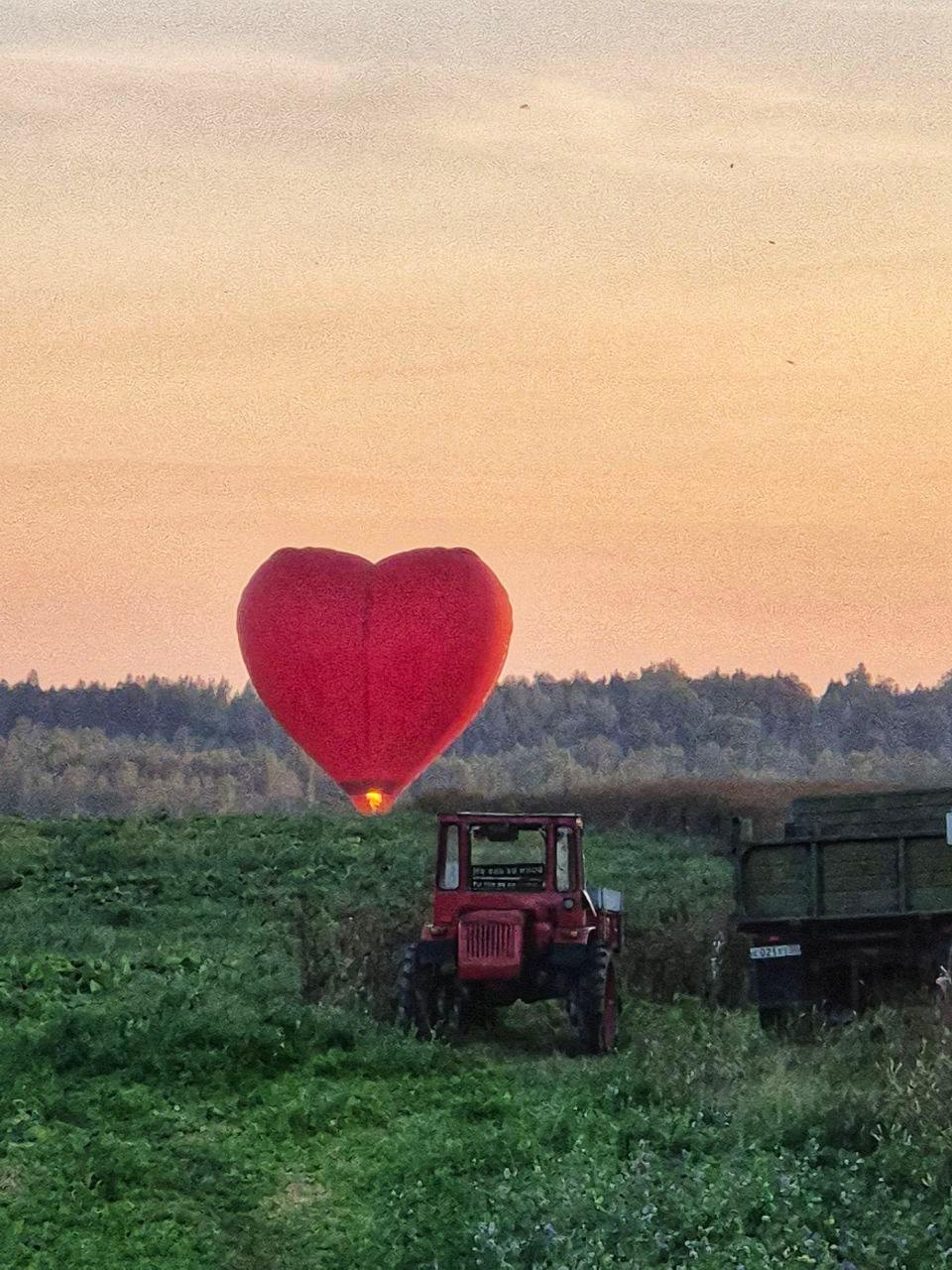 960x1280, 192 Kb / Трактор, поле, сердце, воздушный шар