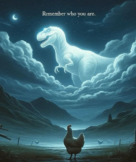 570x678, 68 Kb / Курица, динозавр