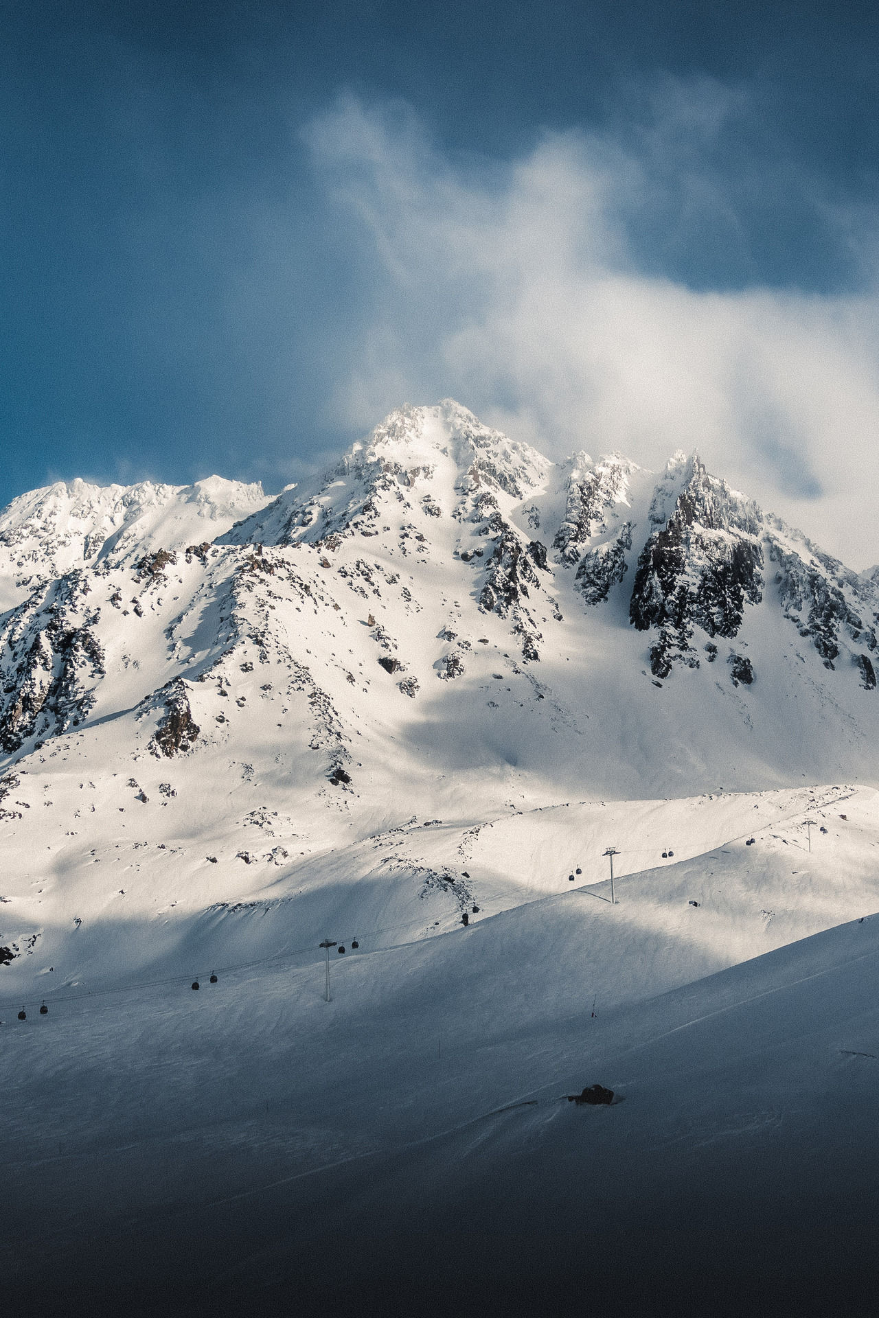 1280x1920, 453 Kb / горы, снег, канатная дорога