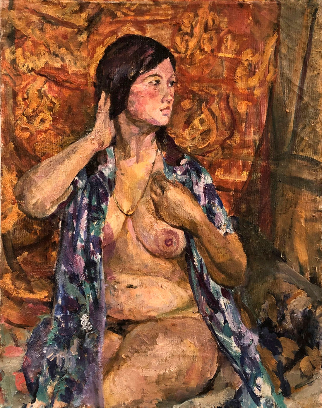 1100x1394, 517 Kb / Обнажённая, в халате, Надежда Ливчак