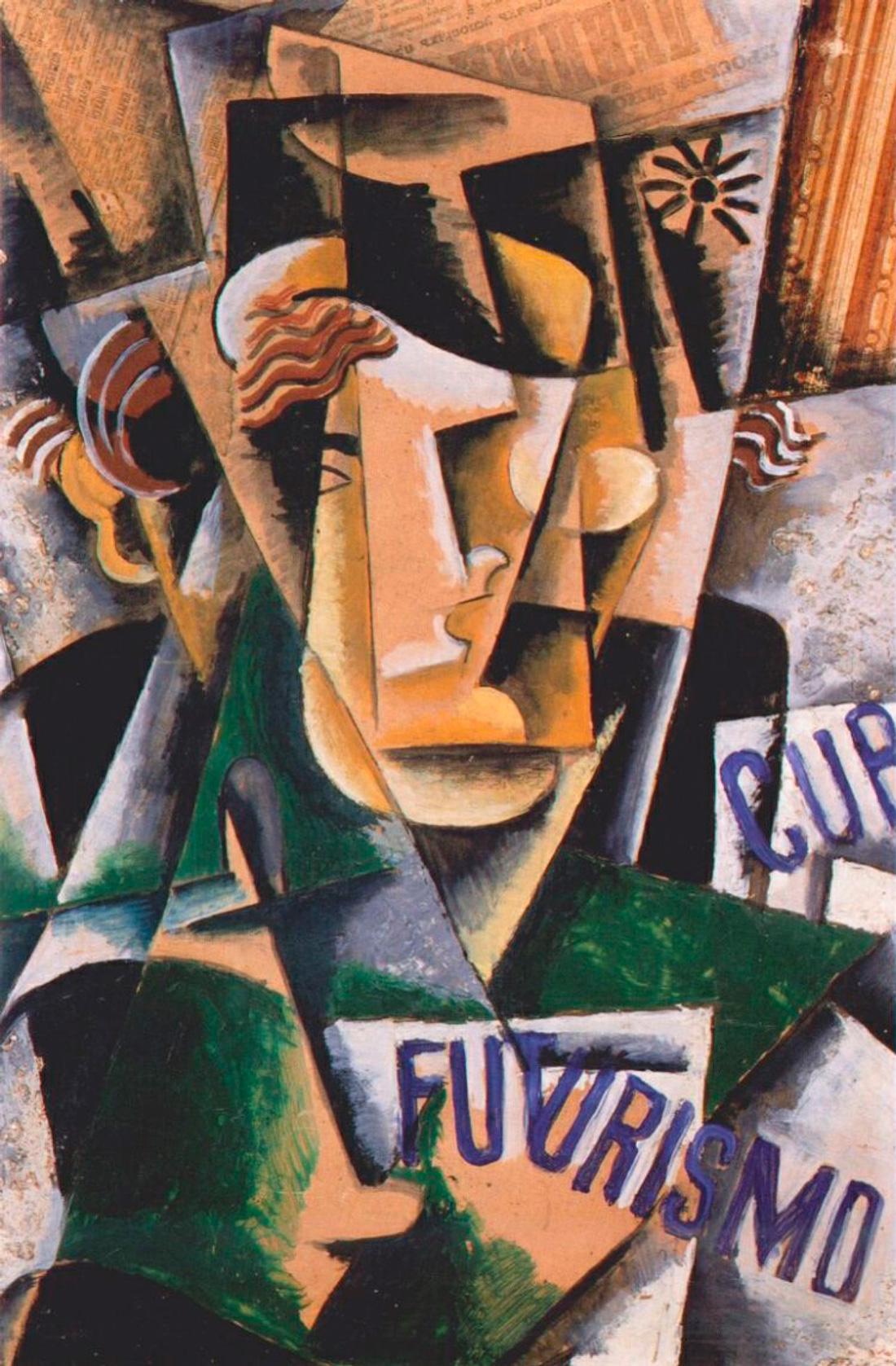 1100x1677, 583 Kb / Любовь Сергеевна Попова, кубизм, футуризм, портрет футуриста, картина, рисунок