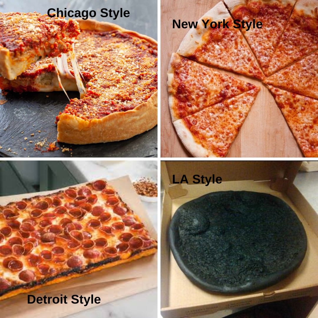 1080x1080, 304 Kb / пицца, chicago, new york, detroit, la