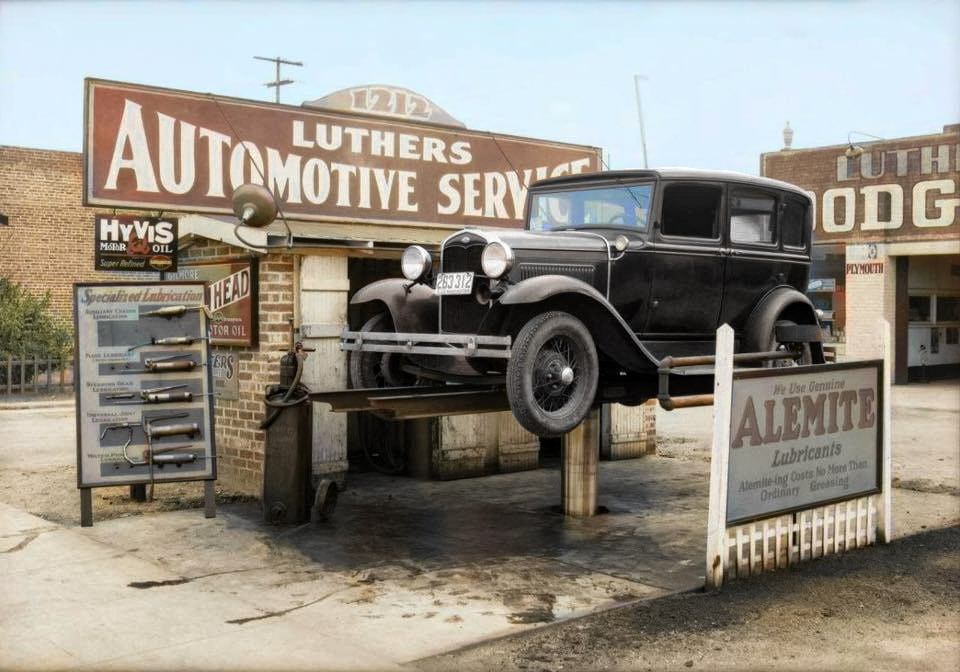 960x672, 161 Kb / автомобиль, классика, ретро, автосервис, СТО, США