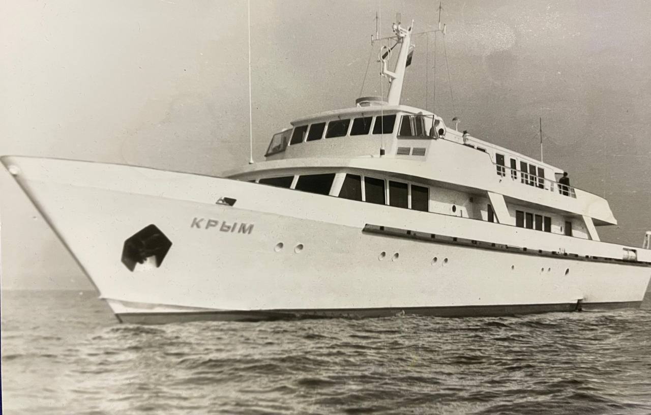1280x816, 97 Kb / яхта, Крым, Ялта, СССР, ч/б